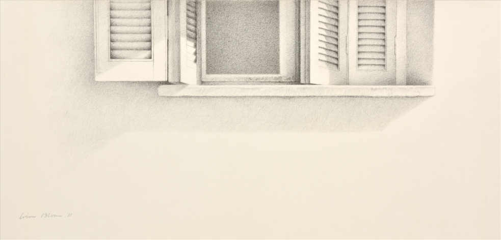 Wim Blom- Southern window 2010 charcoal on paper. 19 x 38 cm