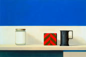 87-Wim Blom - Wine Measure and Nijmegen box 2007 oil on canvas 41 x 61 cm - 16 x 24 inches 