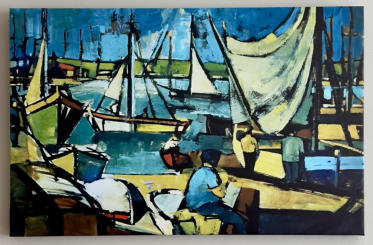 Wim Blom-Fisherman in Rimini 1953 14.5”x22”