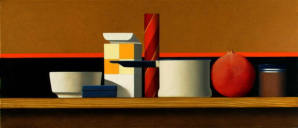 Wim Blom-Objects 2004 oil on panel 25.7 x 59.7