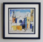 Wim Blom-Perugia Italy May 1955  water colour painted in Perugia 1955 33 x 32cm framed