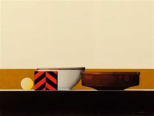 Wim Blom-Shelf with Spanish bowl 2014 oil on panel 45.7 x 61 cm-18 x 24 inches