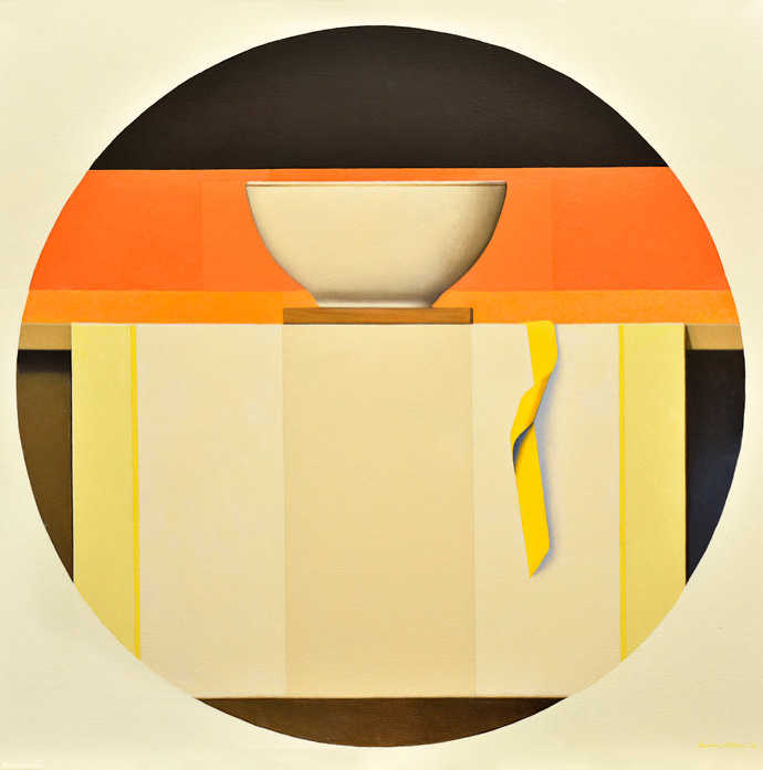 Wim Blom-Shelf with bowl  2015 Oil on canvas 66 x 66 cm 