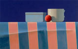 Wim Blom-Striped cloth  2006 oil on canvas 25.3 x 45.7 cm- 10 x 18 inches