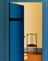 Wim Blom-The blue door 2010 oil on canvas 71 x 56 cm-28 x 22 inches