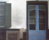 Wim Blom - The blue door 1975 oil on canvas 61x71cm