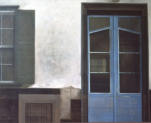Wim Blom - The blue door 1975 oil on canvas 61x71cm