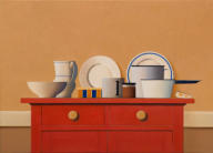 Wim Blom - The red cabinet 2011 oil on canvas 24” x 20”