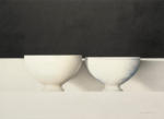 Wim Blom - Two bowls 2010 charcoal and colour pencils on French paper 30.5 x 41.5 cm 