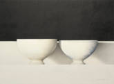 Wim Blom - Two bowls 2010 charcoal and colour pencils on French paper 30.5 x 41.5 cm 
